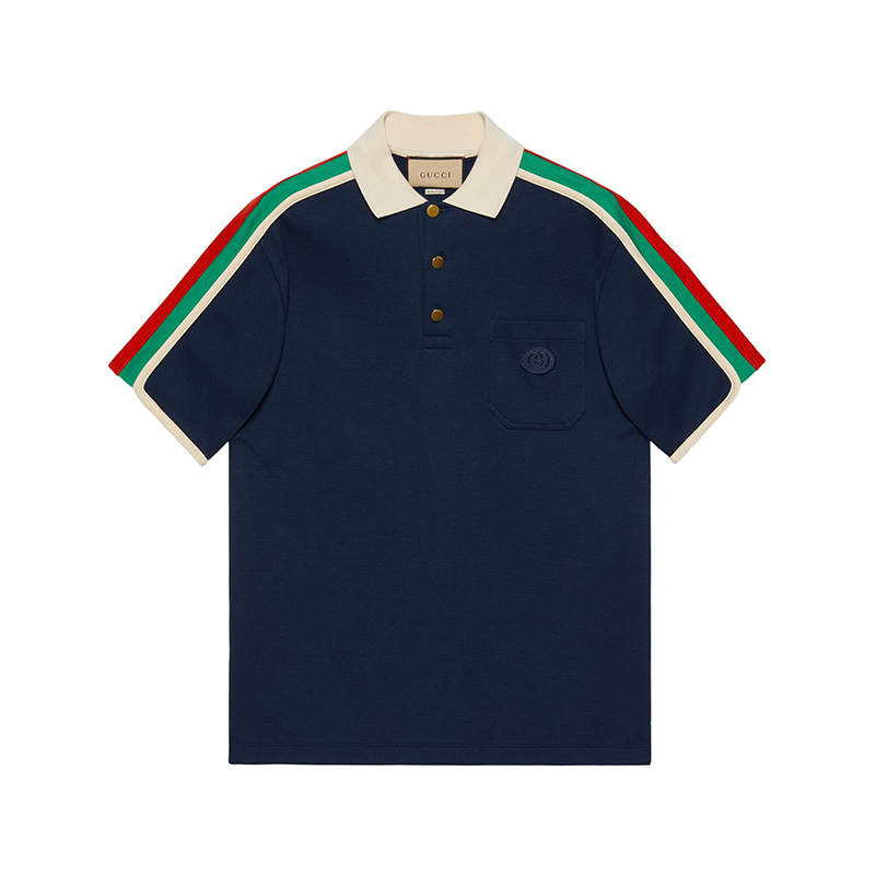 Premium 2023 Gucci Polo Shirt – Navy Pocket – EVYmoda